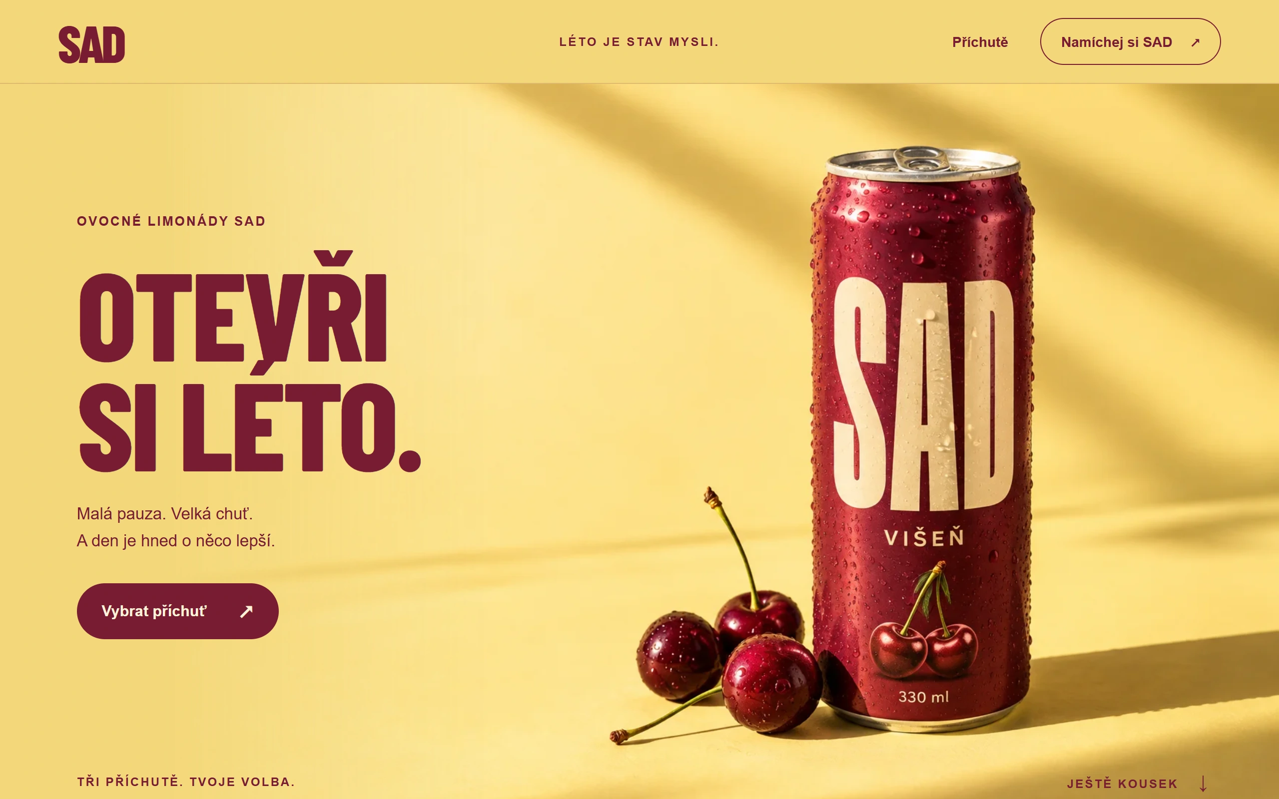 SAD — náhled webu